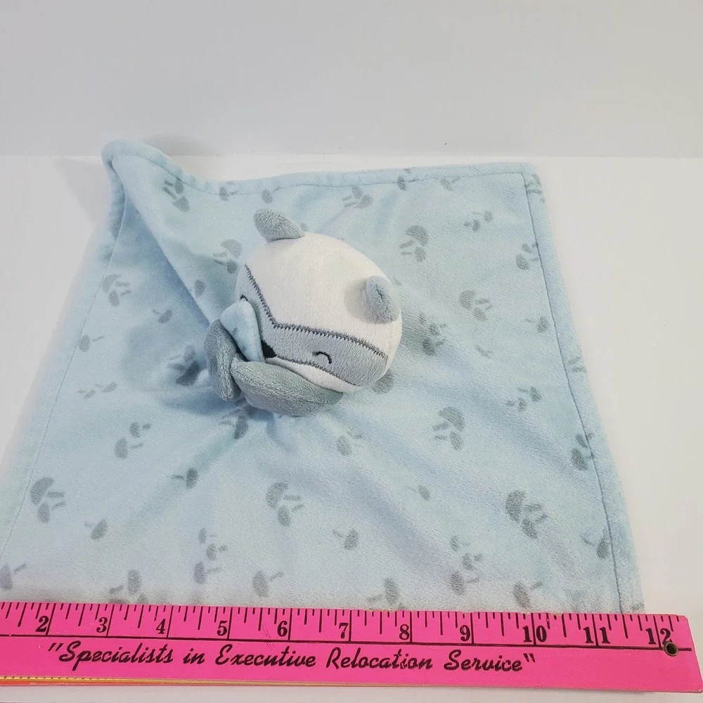 Gerber Modern Moments Baby Blue Plush Raccoon Mushrooms Security Blanket Lovey